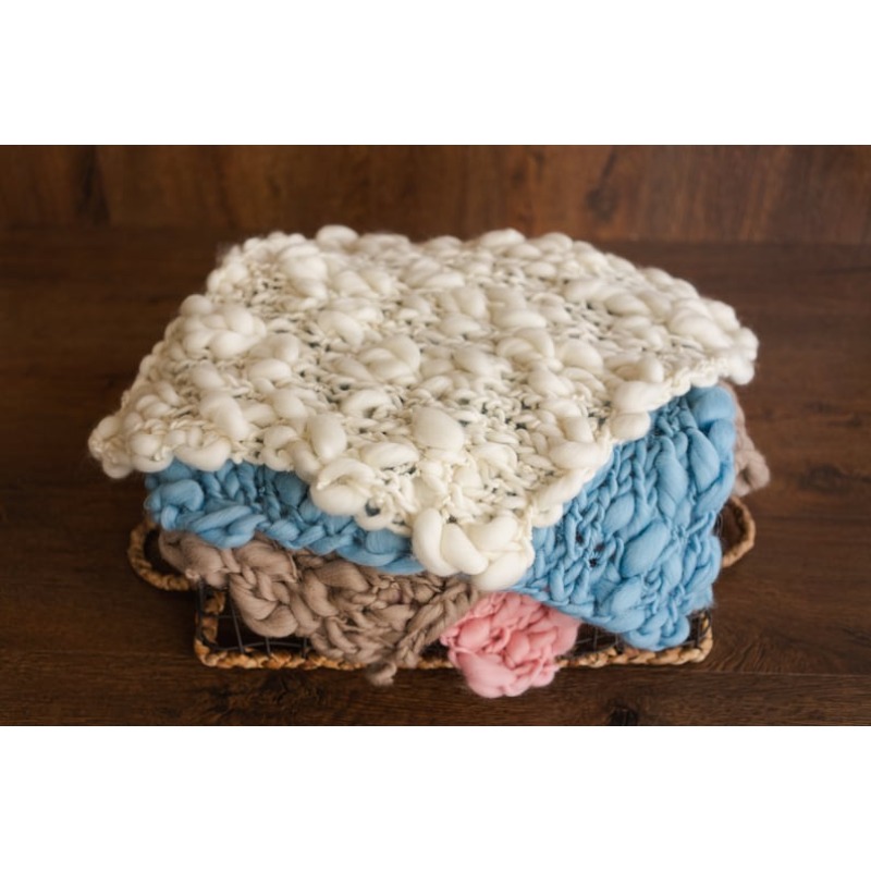 Throw Blanket Chunky Knit - Coperta per bebè Merino in maglia