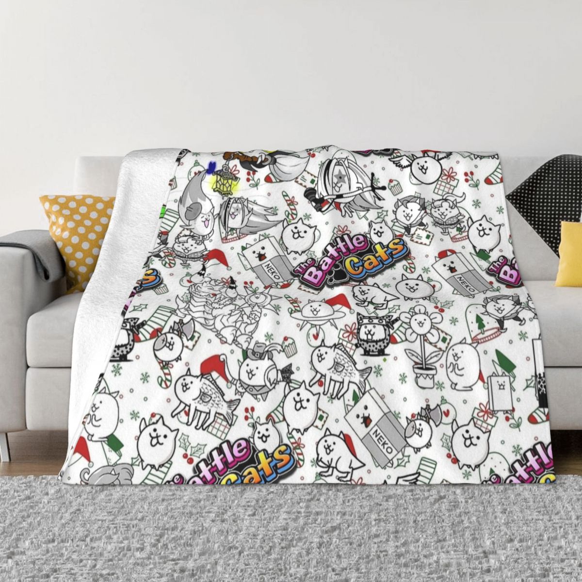 Home Textiles Super Soft - Coperte da gioco Battle Cats Decorazioni