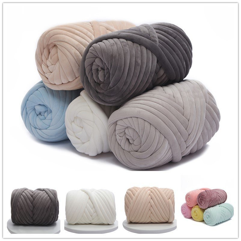 Throw Blanket Chunky Knit - 1KG 1000G Super Velluto Grosso Filato