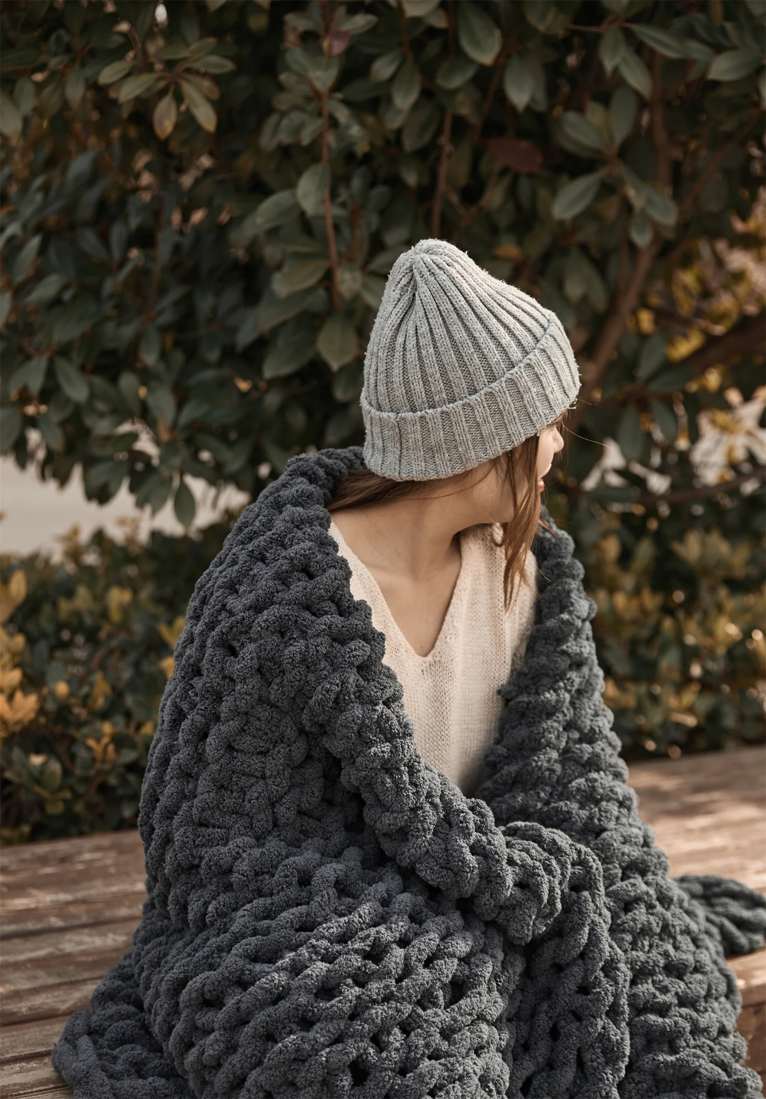 Coperta in maglia grossa fatta - Throw Blanket Chunky Knit recensione e prezzo