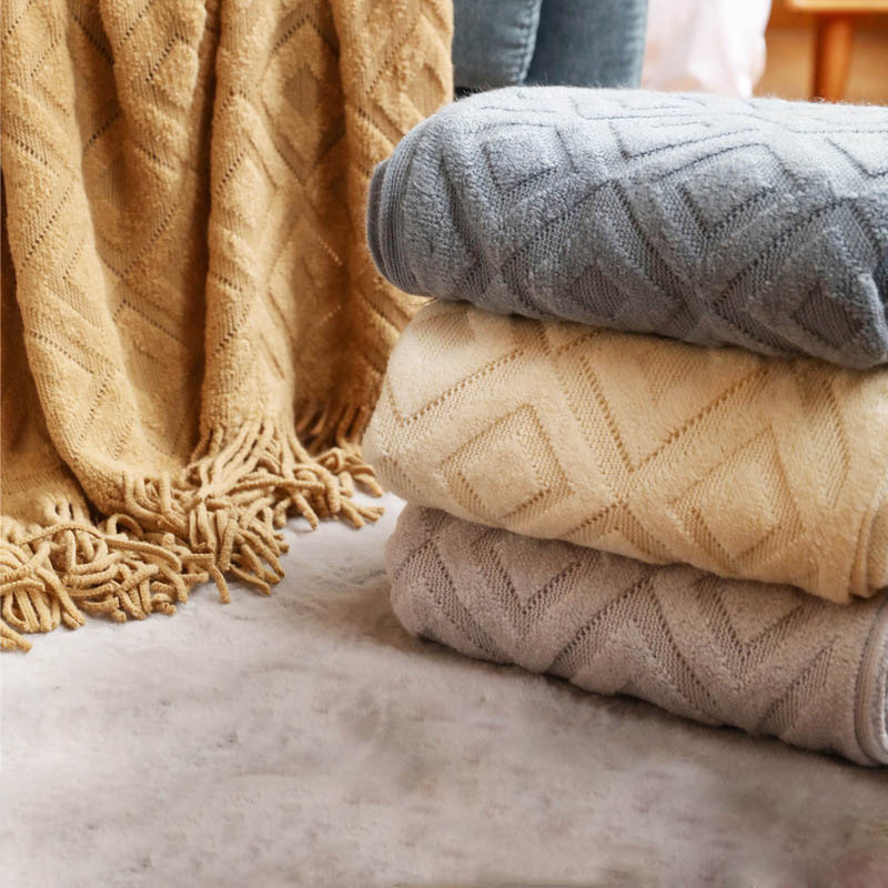 Coperta per letti coperte per  - Throw Blanket Chunky Knit recensione e prezzo