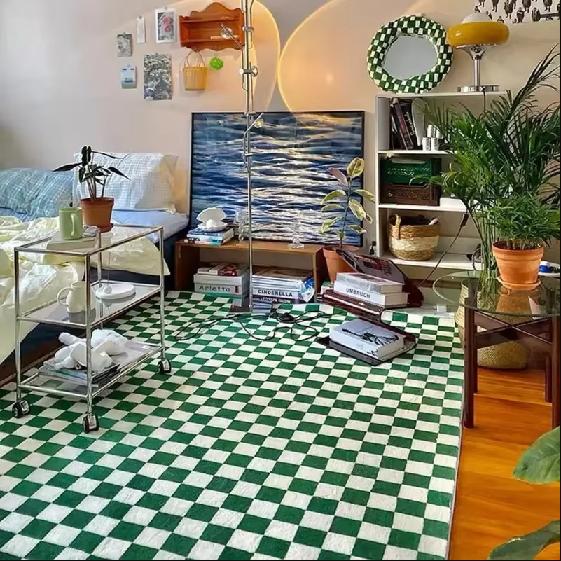 VIKAMA Tappeto a scacchiera So - Home Textiles Plaid recensione e prezzo