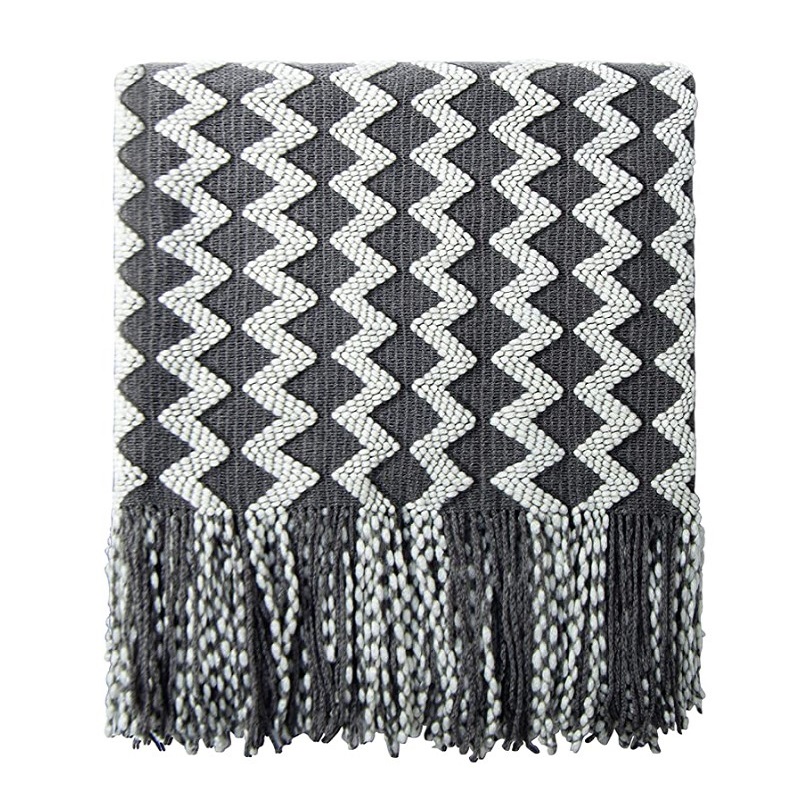 Coperte in maglia grigie 50x60 - Throw Blanket Chunky Knit recensione e prezzo