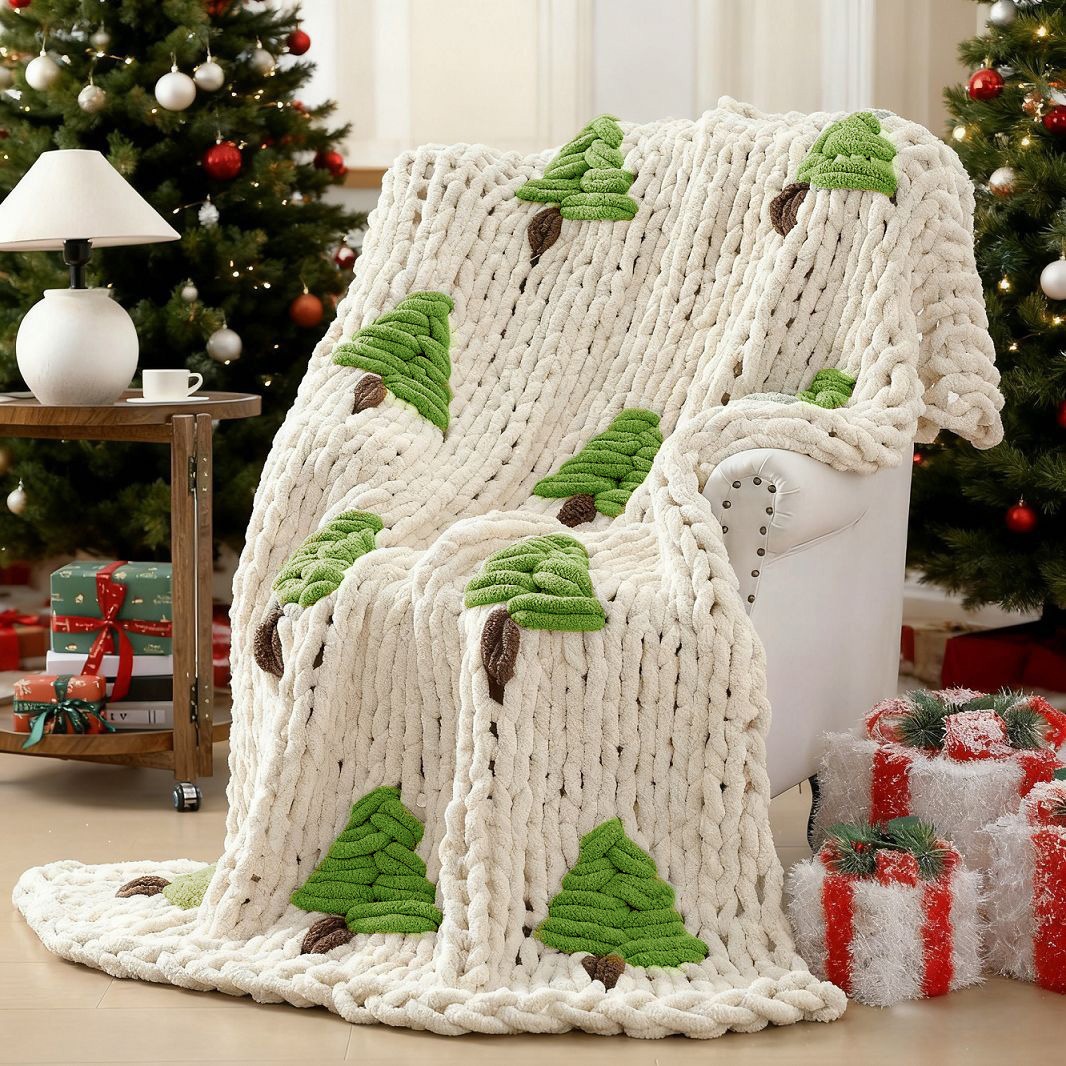 Coperta Lavorata a Mano per Le - Throw Blanket Chunky Knit recensione e prezzo