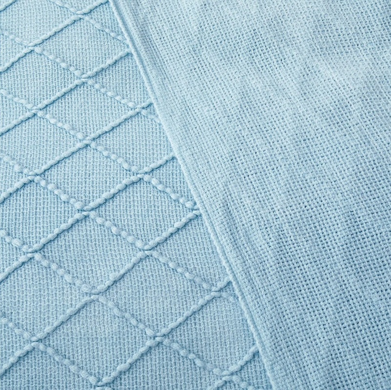 Coperta Morbida Blu in Maglia  - Home Textiles Plaid recensione e prezzo