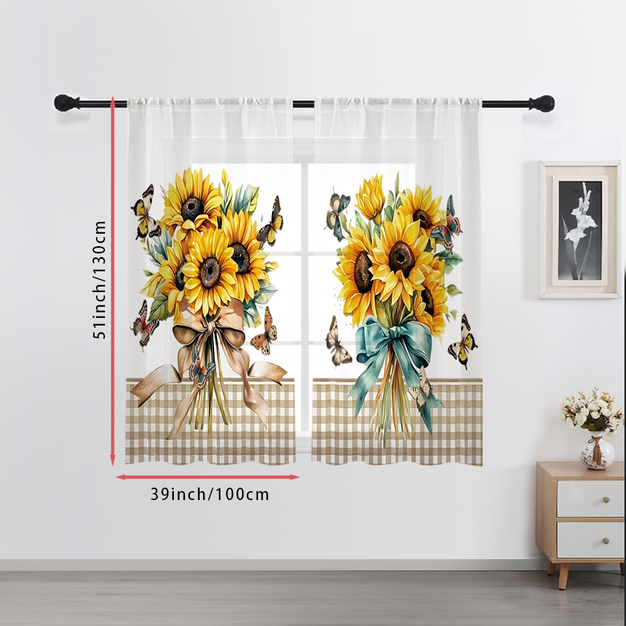 2 Pezzi Tende Trasparenti con  - Home Textiles Plaid recensione e prezzo