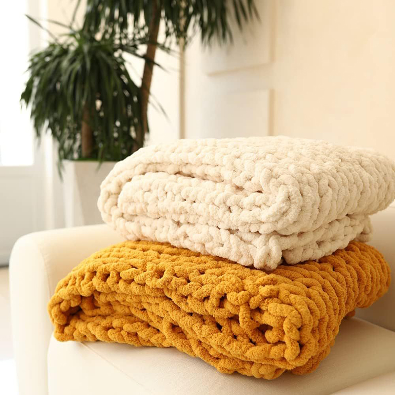 Coperta lavorata a maglia gros - Throw Blanket Chunky Knit recensione e prezzo
