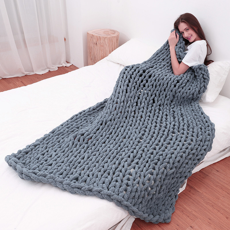 Coperta lavorata a maglia gros - Throw Blanket Chunky Knit recensione e prezzo