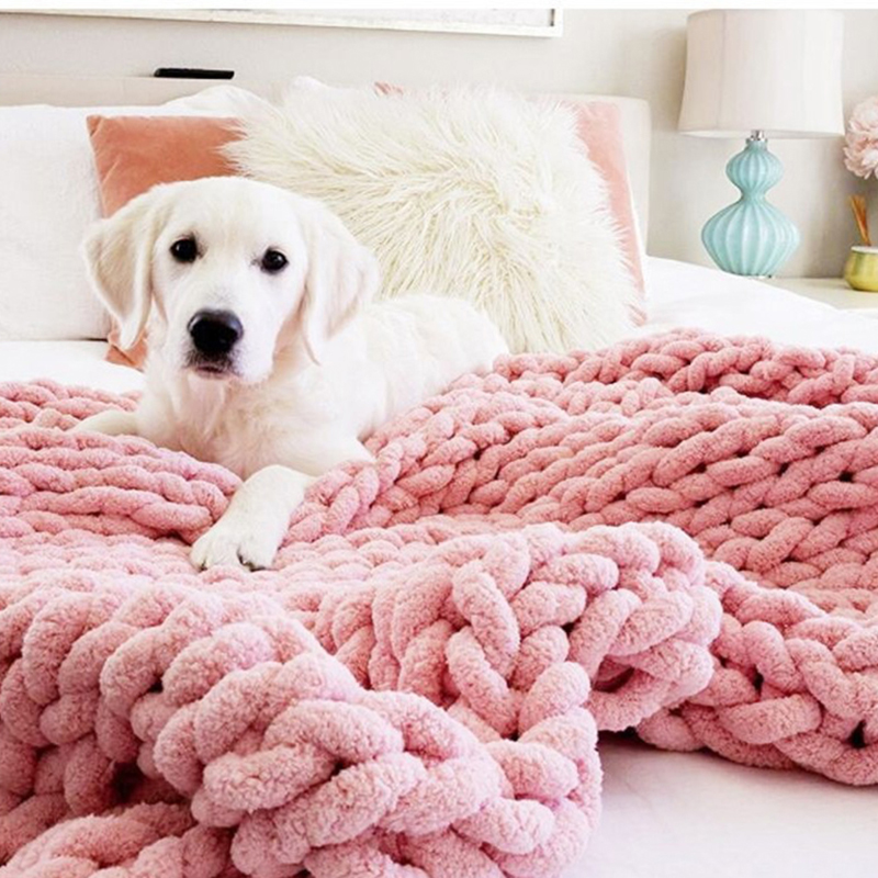 Coperta lavorata a maglia gros - Throw Blanket Chunky Knit recensione e prezzo